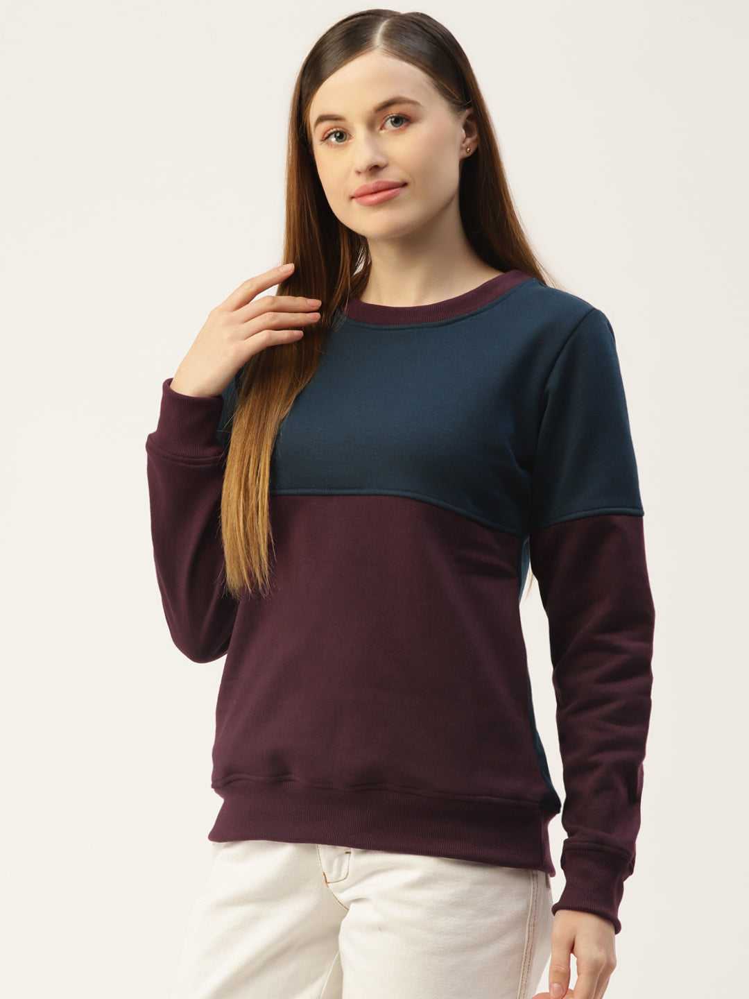 Colourblocked Pullover Sweatshirt