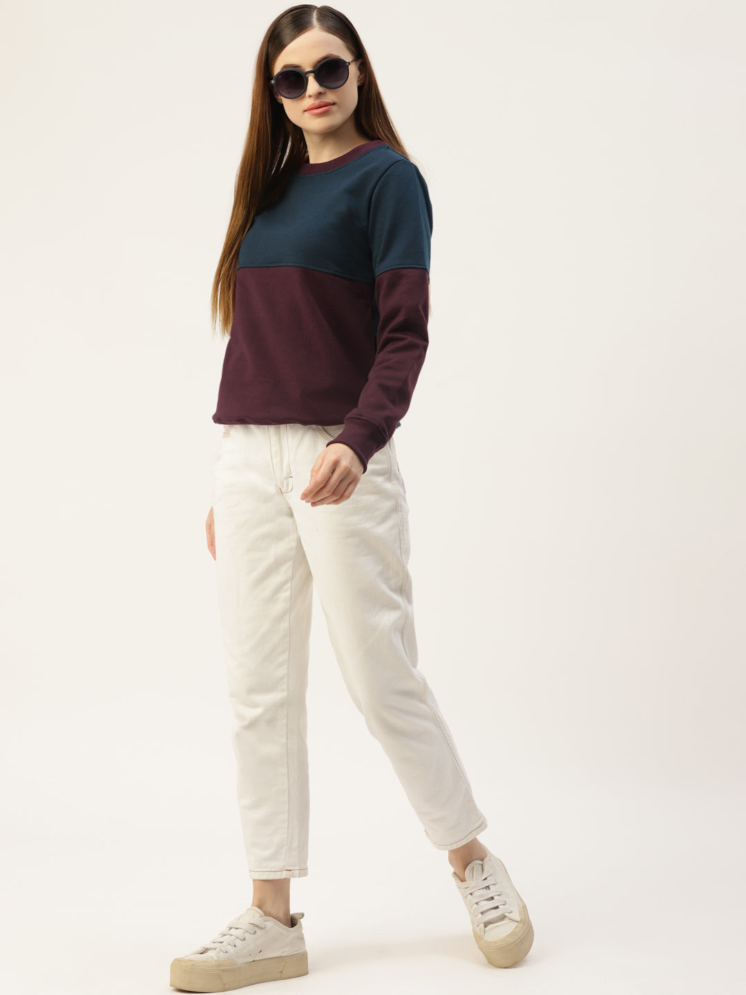 Colourblocked Pullover Sweatshirt