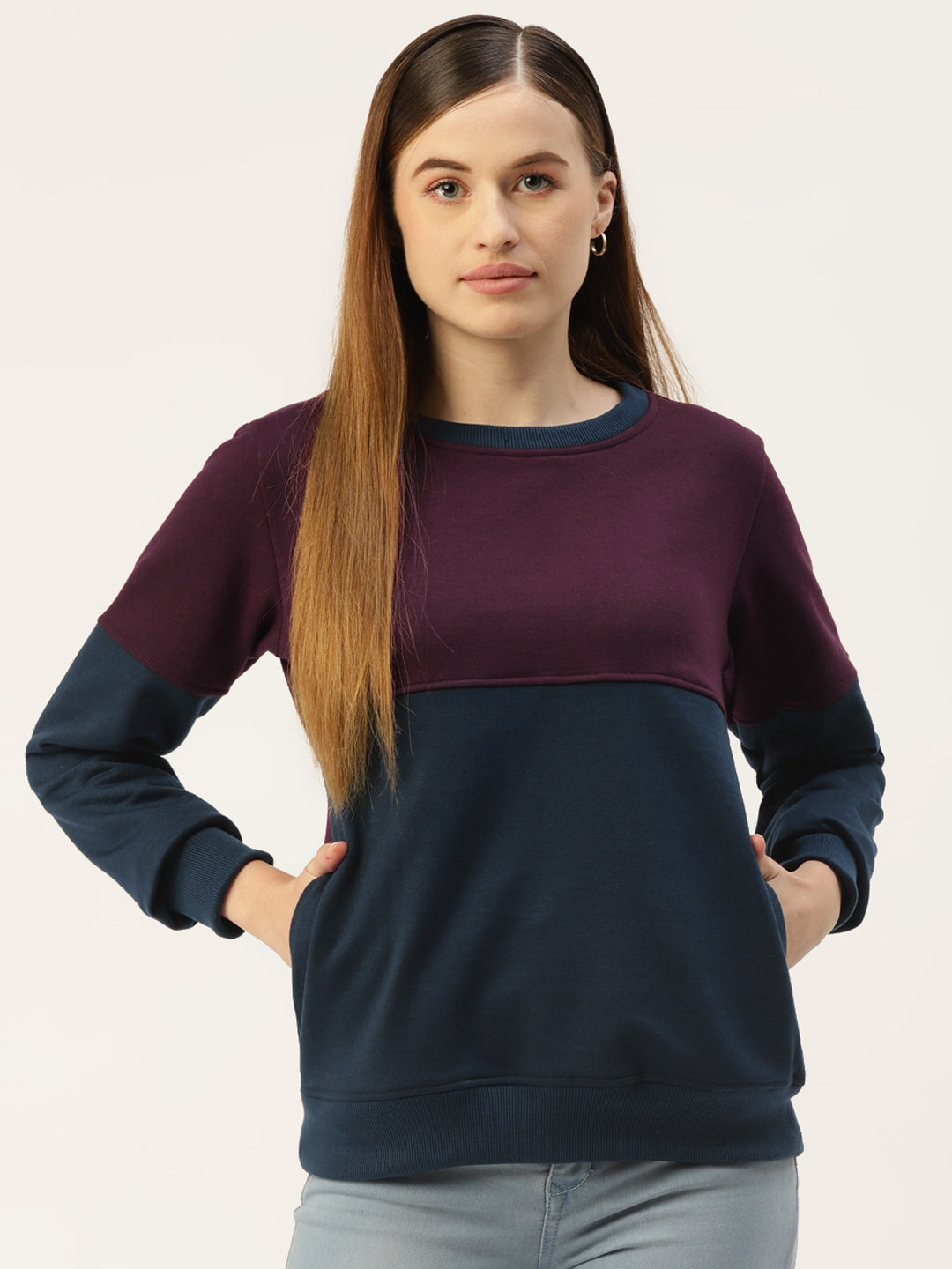 Colourblocked Pullover Sweatshirt