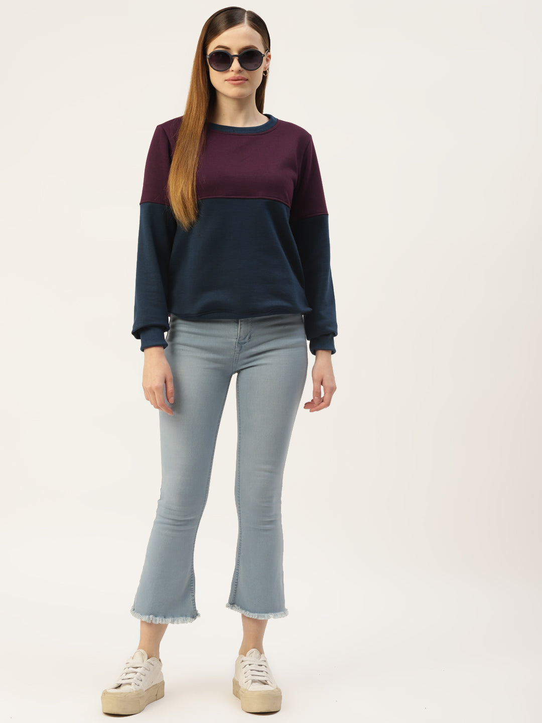 Colourblocked Pullover Sweatshirt
