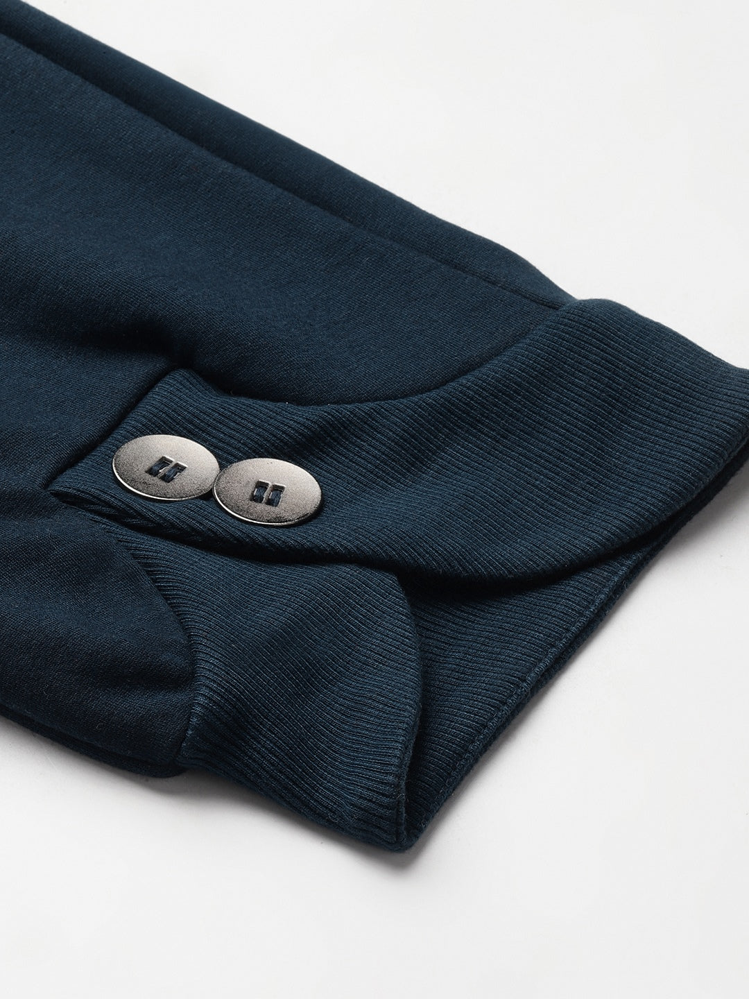 Women Navy Blue Fleece Joggers