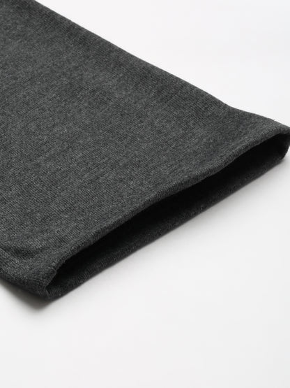 Solid Relaxed Straight Fit PolyCotton Fleece Trousers