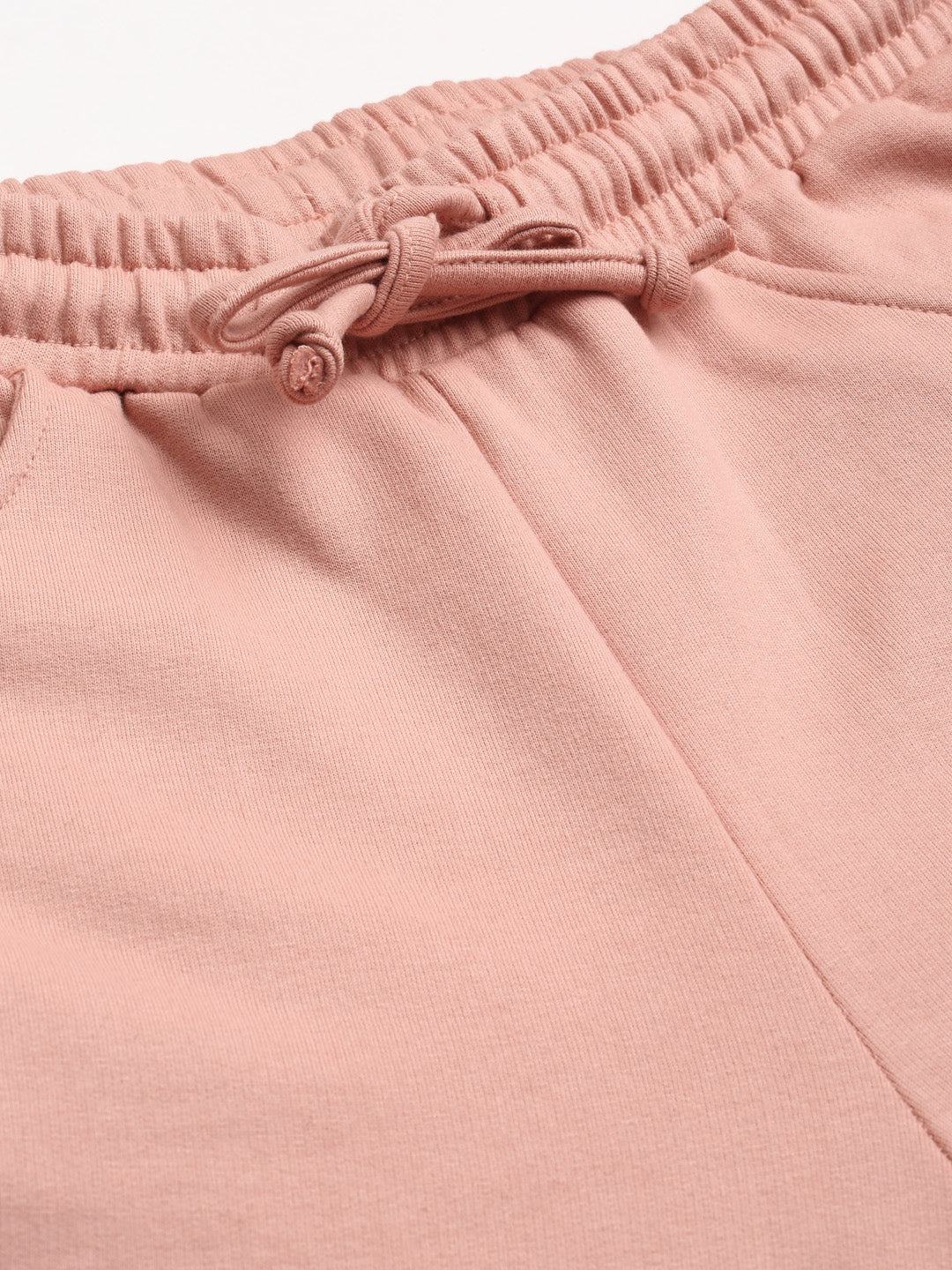 Solid Relaxed Straight Fit PolyCotton Fleece Trousers