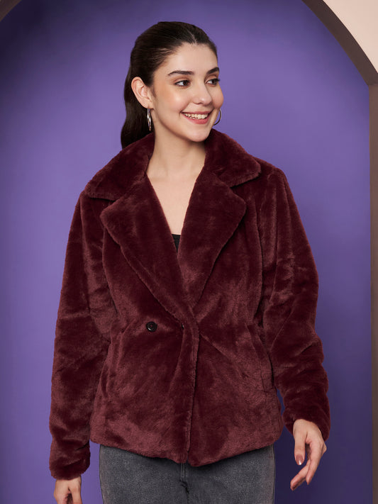 Notched Lapel Winter Jacket