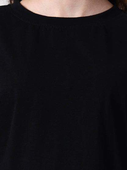 Women Drop-Shoulder Balloon Sleeve Crop Top