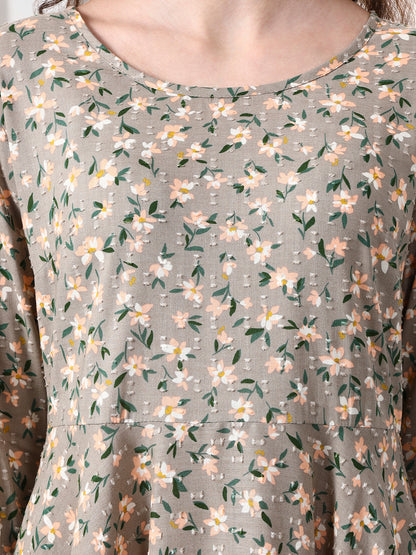 Printed Sleeveless Midi Dress
