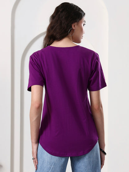 Women Solid Scoop Neck Gathered Top