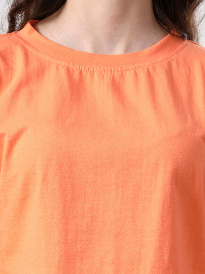 Women Drop-Shoulder Balloon Sleeve Crop Top