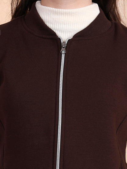 Henley Collar Sleeveless Fleece Zip Detail Tailored Jacket