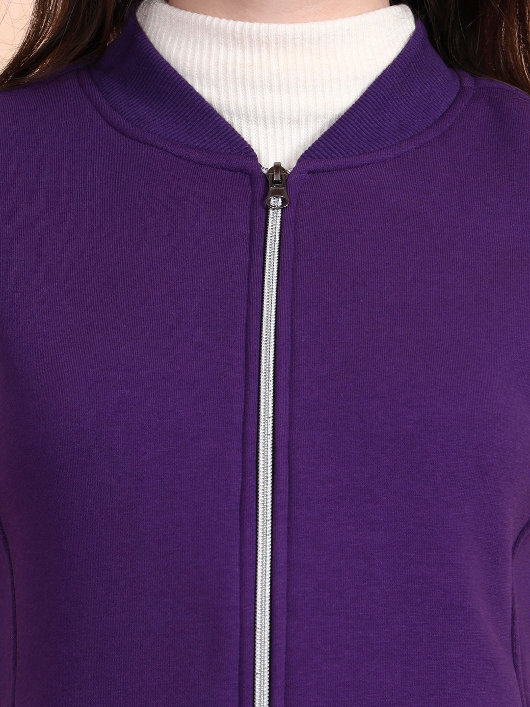Henley Collar Sleeveless Fleece Zip Detail Tailored Jacket