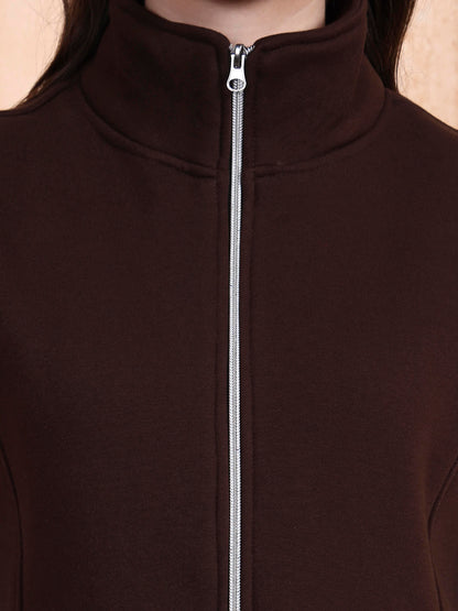 Solid Tailored Sleeveless Fleece Jacket