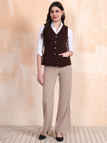 V-Neck Fleece Waistcoat