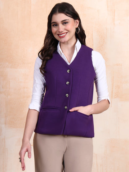 V-Neck Fleece Waistcoat