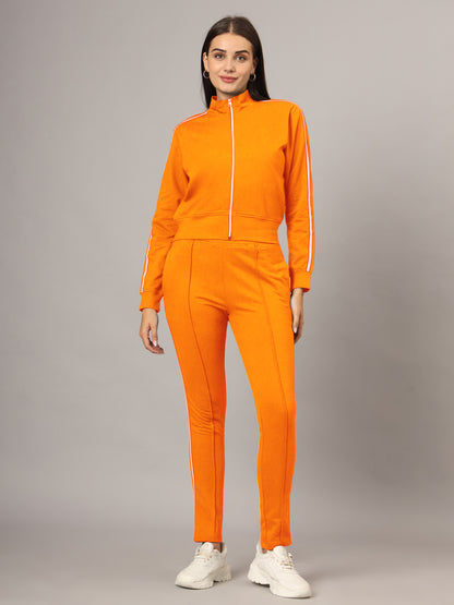 Cotton Mock Collar Mid Rise Tracksuits