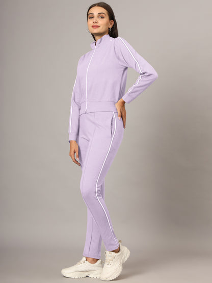 Cotton Mock Collar Mid Rise Tracksuits