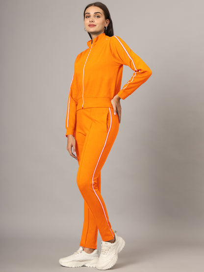 Cotton Mock Collar Mid Rise Tracksuits
