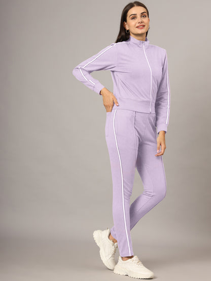 Cotton Mock Collar Mid Rise Tracksuits