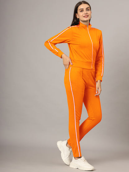 Cotton Mock Collar Mid Rise Tracksuits