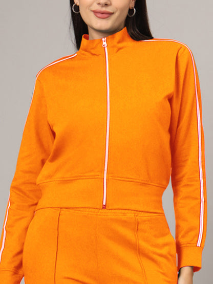 Cotton Mock Collar Mid Rise Tracksuits