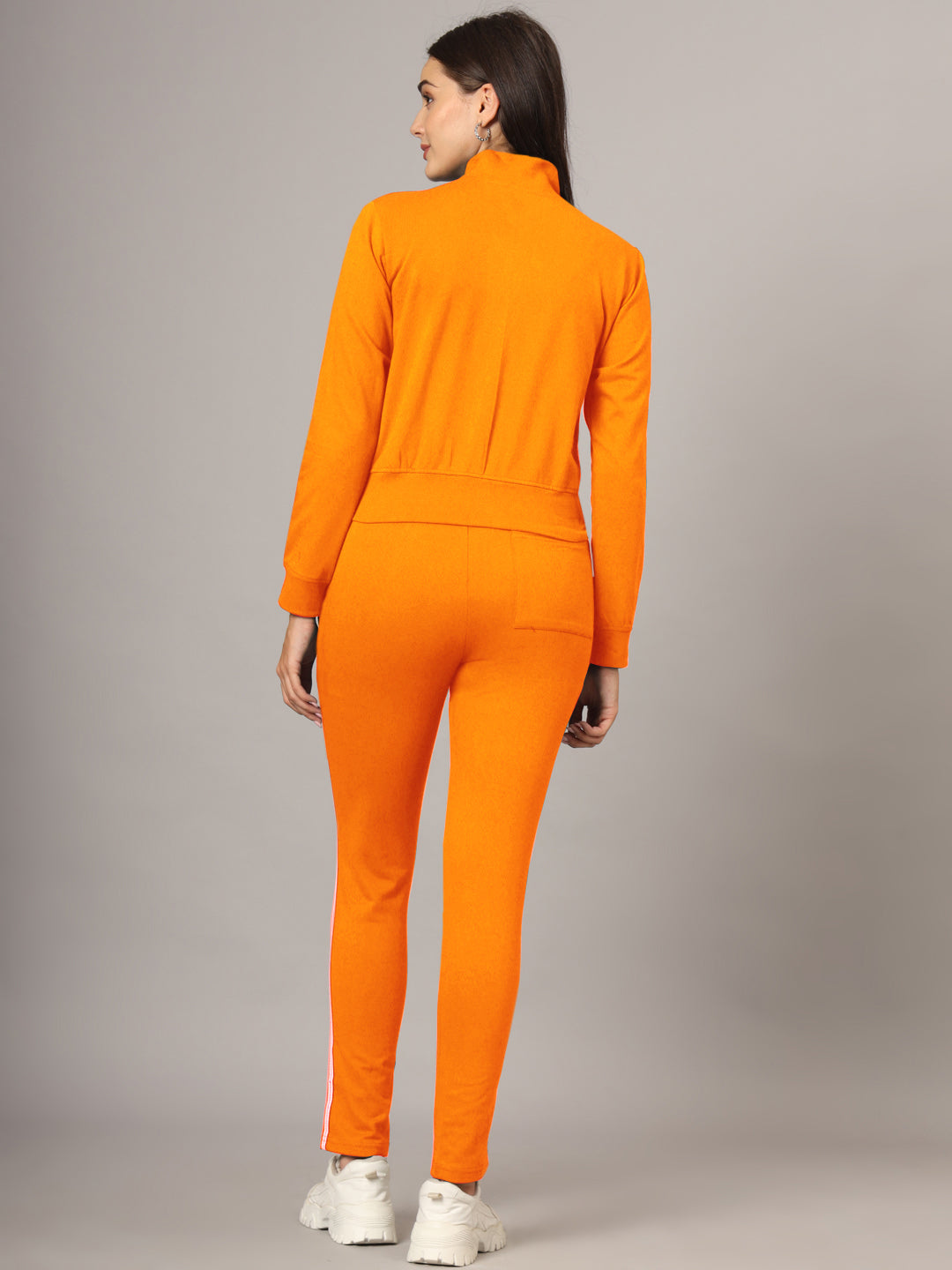 Cotton Mock Collar Mid Rise Tracksuits