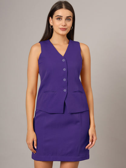V-Neck Waistcoat With Skirt