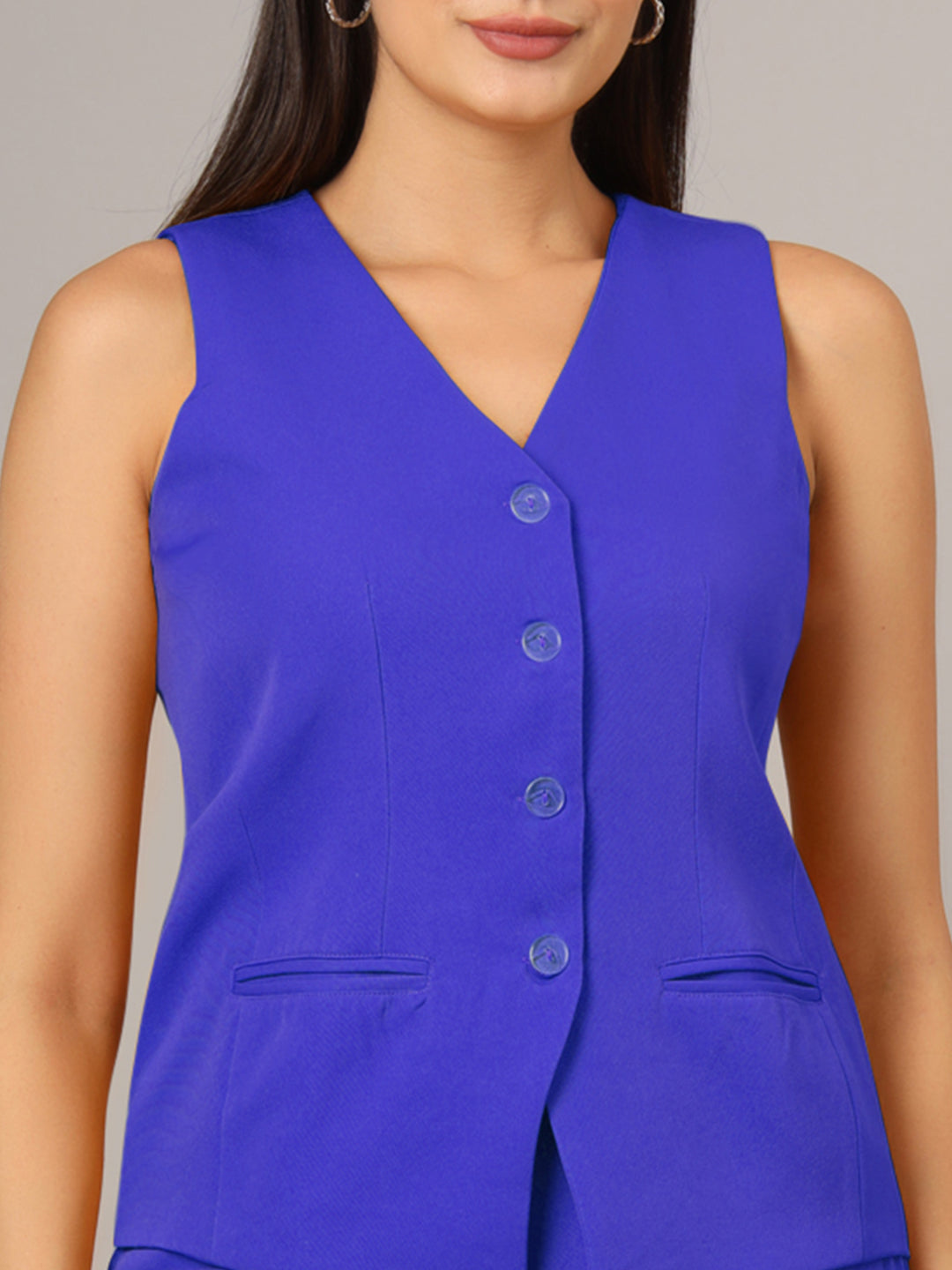 V-Neck Waistcoat With Skirt