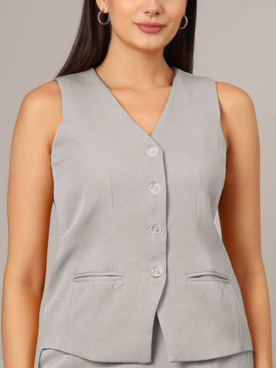 V-Neck Waistcoat With Skirt