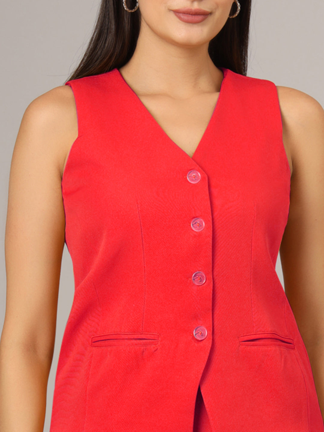V-Neck Waistcoat With Skirt