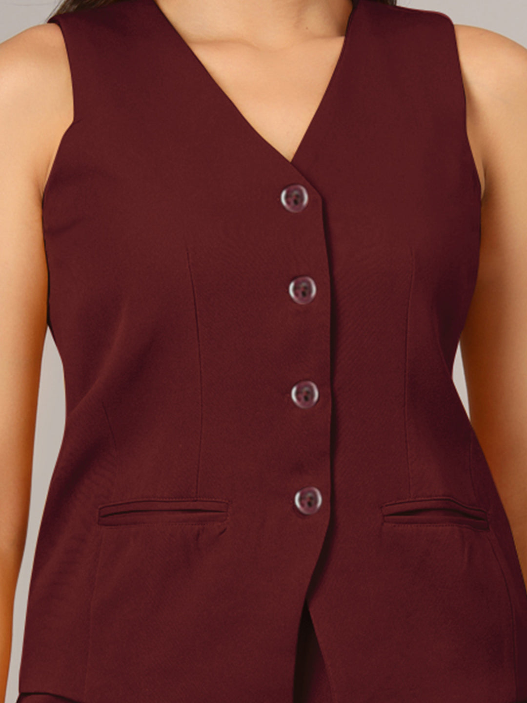 V-Neck Waistcoat With Skirt