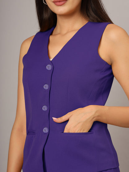 V-Neck Waistcoat With Skirt