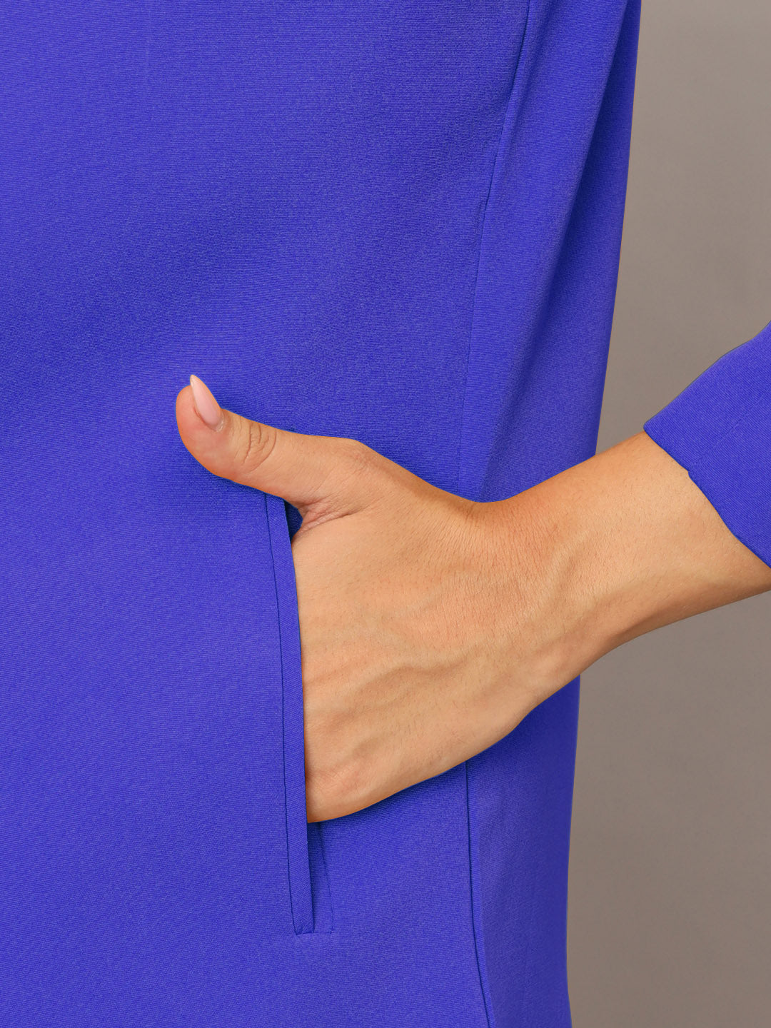 Open Front Long Sleeves Blazer With Skirts