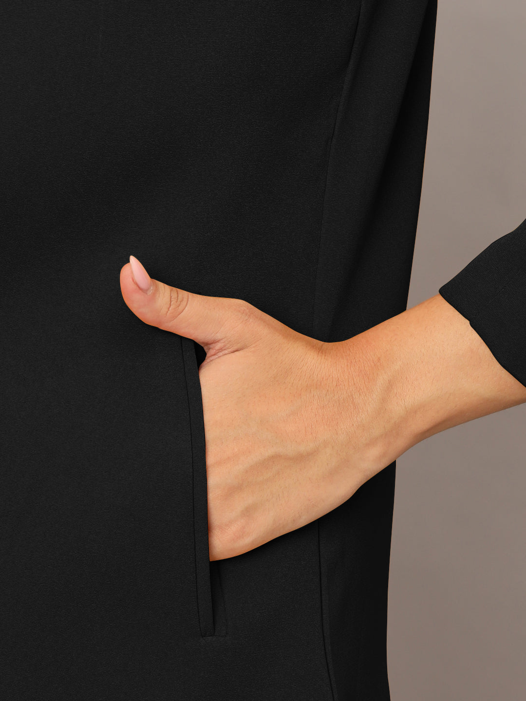 Open Front Long Sleeves Blazer With Skirts