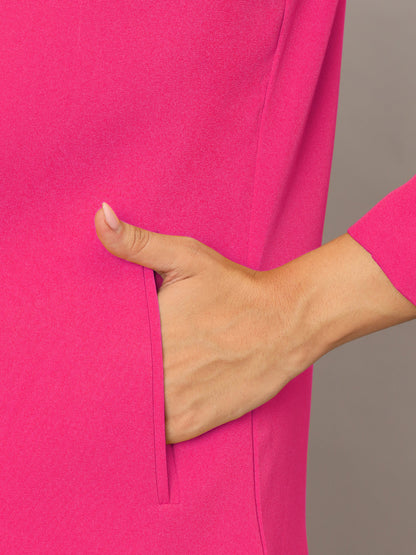 Open Front Long Sleeves Blazer With Skirts