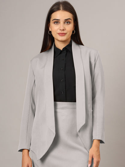 Shawl Collar Open Front Blazer