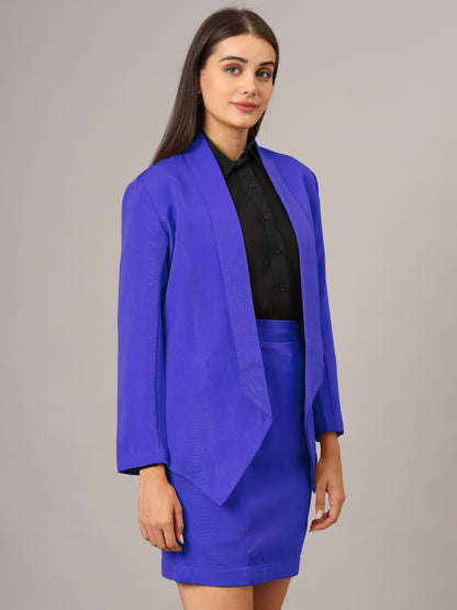Shawl Collar Blazer With Skirts