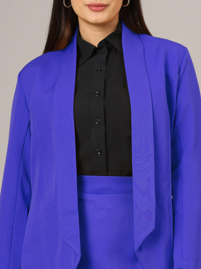 Shawl Collar Blazer With Skirts