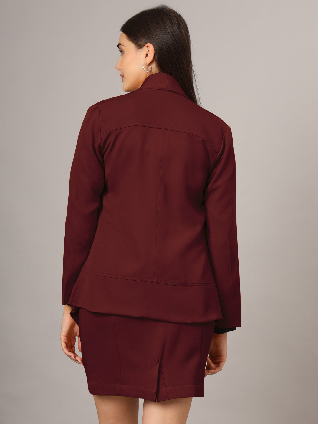 Shawl Collar Blazer With Skirts