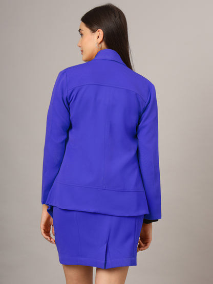 Shawl Collar Blazer With Skirts