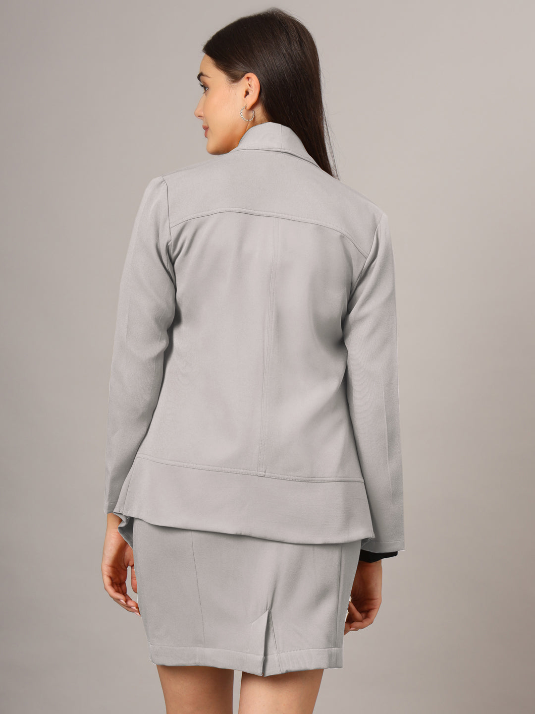 Shawl Collar Blazer With Skirts