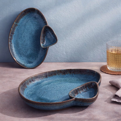 Chip & Dip Plate | Blue