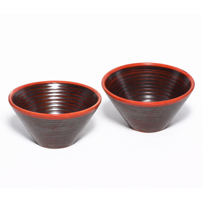 Popcorn Bowls Set of 2 | Red | 750 ml