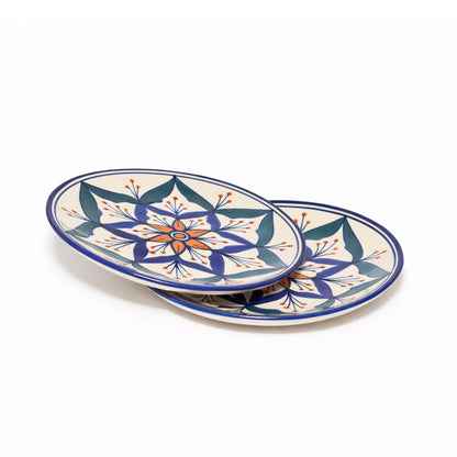 Quarter Serving Plate Set of 2 | Multicolour