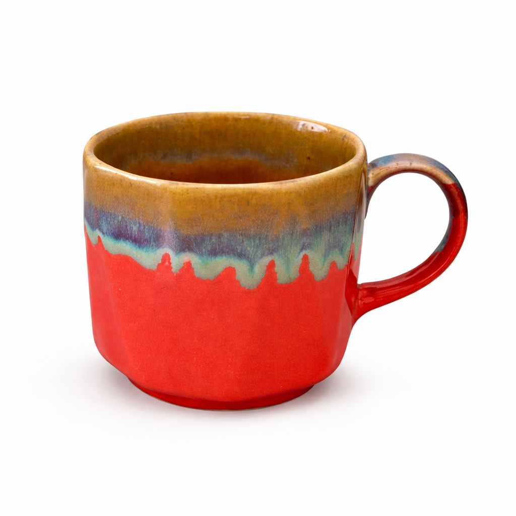 Maggie Mugs Set of 2 | Red - Golden | 500 ml