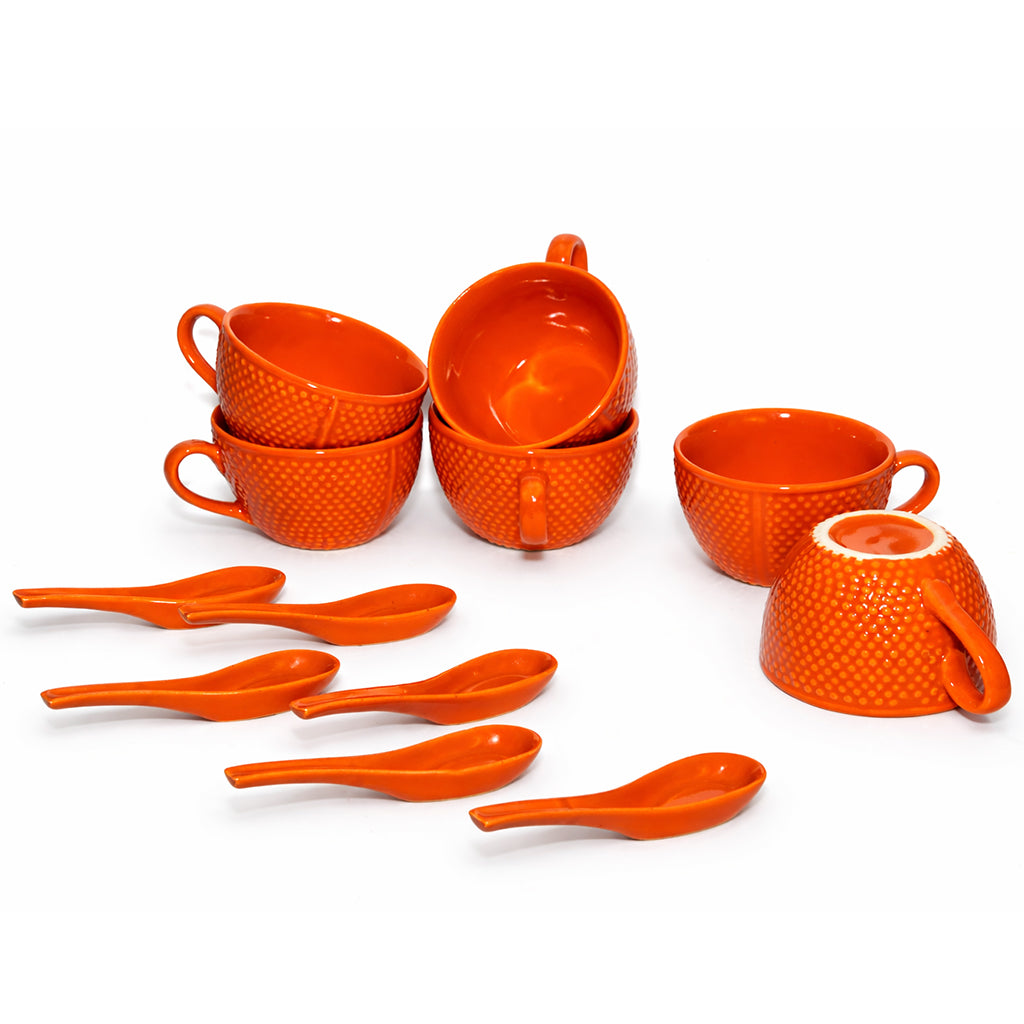 Soup Bowls with Spoons Sets | 350 ml