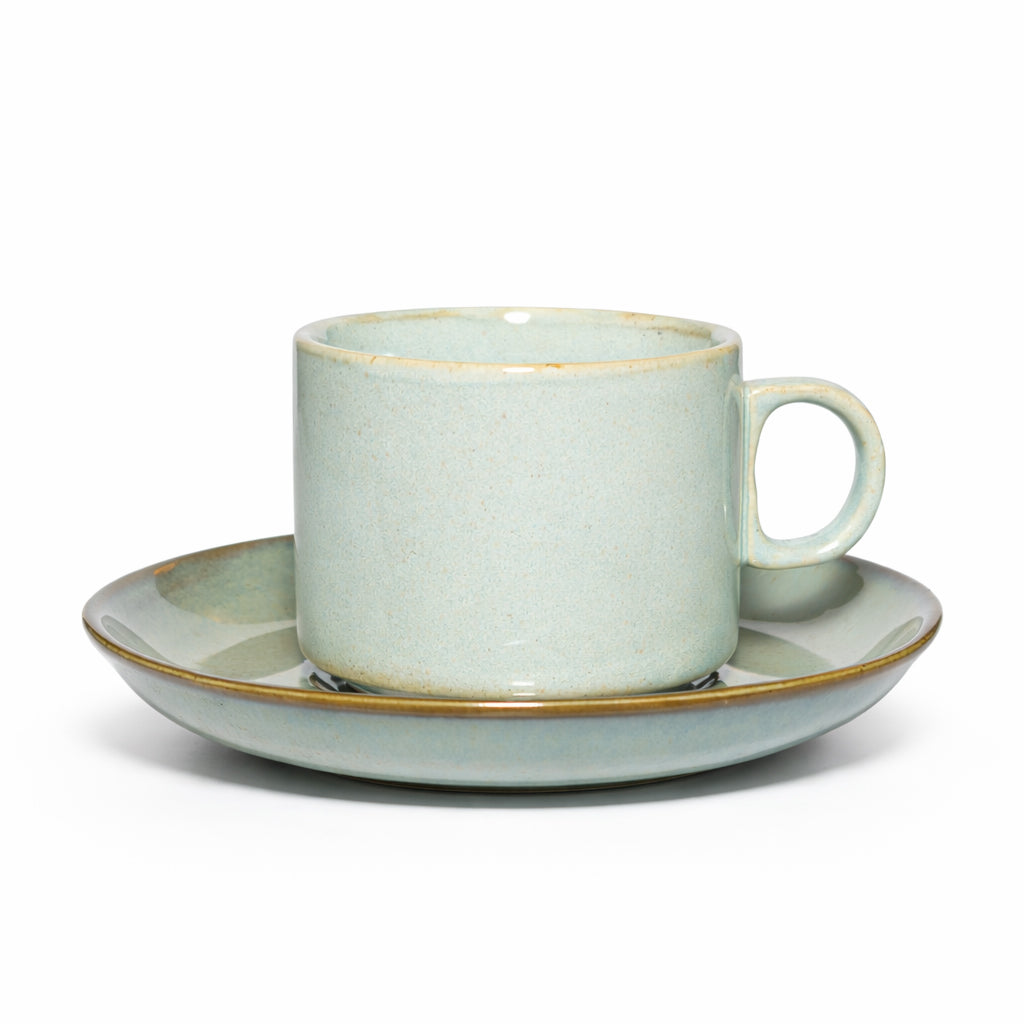 Coffee Mug Saucer Set | Blue | 220 ml