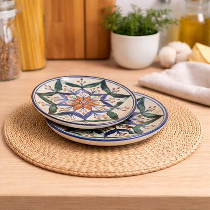 Quarter Serving Plate Set of 2 | Multicolour