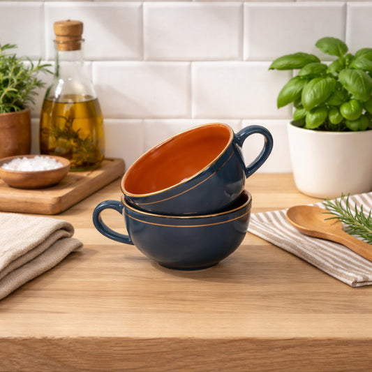 Soup Bowls with Handle Set |350 ml