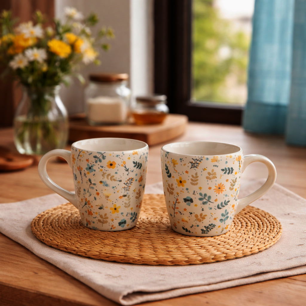 Coffee Mugs Set of 2 | Multicolor | 250 ml