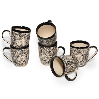 Coffee Mugs Set | Kalamkari Painting | 250 ml