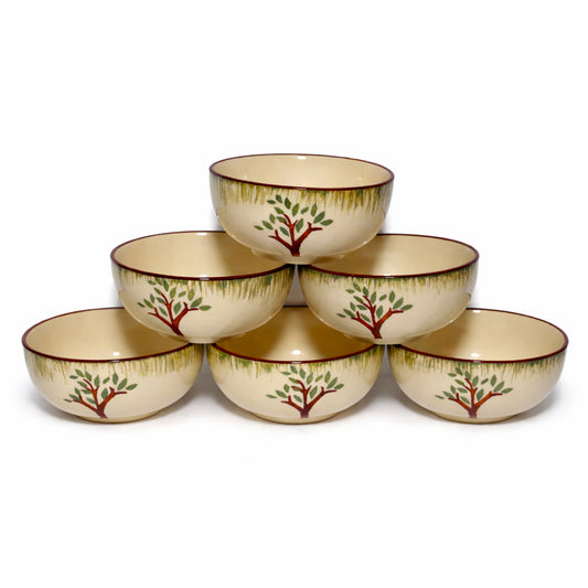 Ceramic Dinner Bowl Set of 6 | Soup, Curry & Rice Bowls| 220 ml